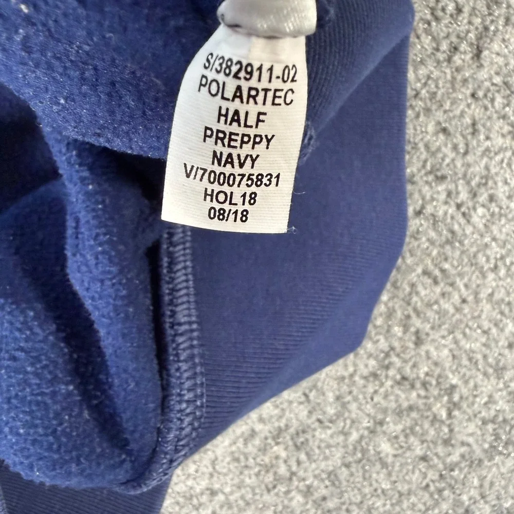 Banana Republic Polartec Half Preppy Navy Quarter Zip Pullover Mens Medium #4432